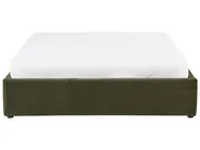 Ottoman Bed without Headboard DINAN Boucle Dark Green 140 x 200 cm (EU Double)_992122