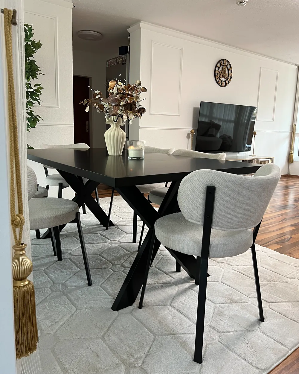 Tavolo da pranzo LISALA Nero 180 cm 100 cm_1026235