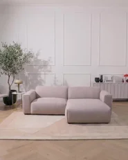Corner Sofa 3 Seater FAABORG Boucle Beige Left Hand_1062710