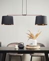 2 Light Pendant Lamp Black and Copper FUCINO_800339