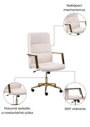 Kancelárske kreslo DEMURE Zamat Svetlobéžová_1063330