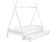 Lit à tiroirs pour enfants Tipi Bois de pin DEVAY 90 x 200 cm Blanc_963565