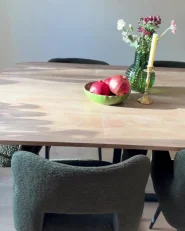 Extending Dining Table COOPER Brown 120/160 cm 120 cm_1055161