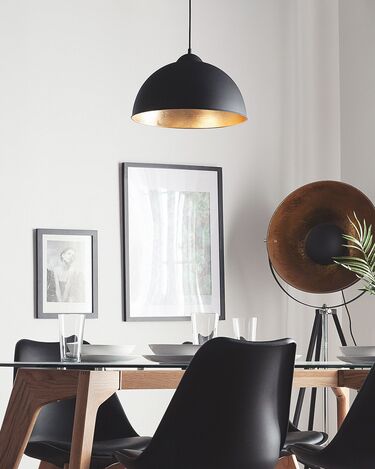 Metal Pendant Lamp Black CETINA