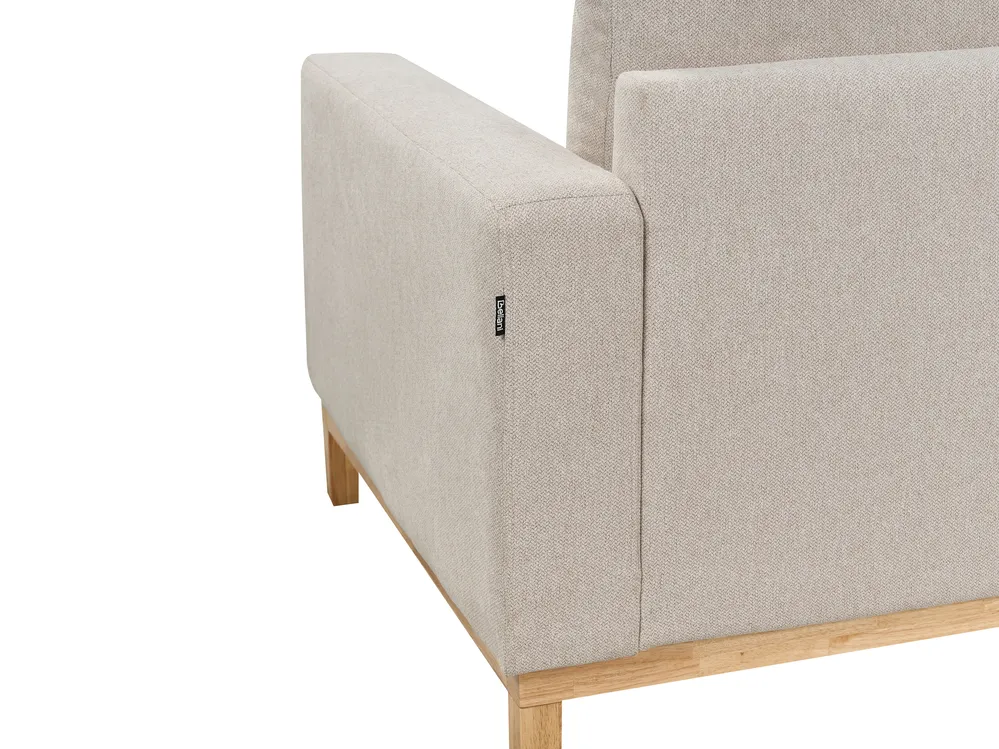 Divano angolare 4 posti SIGGARD Tessuto Beige chiaro Lato destro_944912