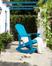 Sedia a dondolo da giardino ADIRONDACK Blu_872983