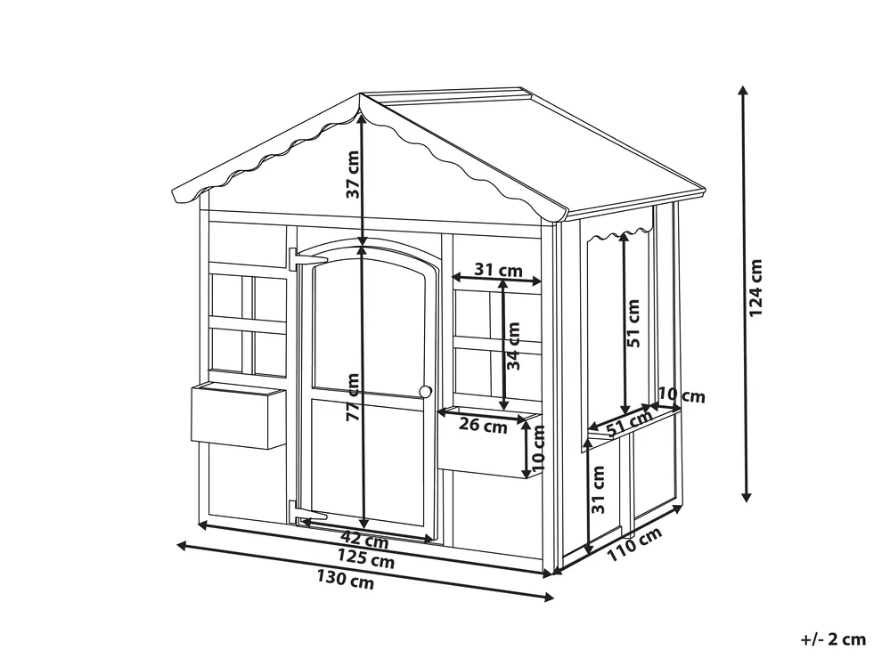 Garden Playhouse NIKAIA Fir Wood White_956501