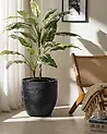 Plant Pot BAIYUN 42 cm Black