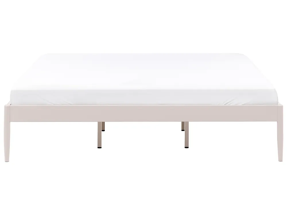 Bed Metal VAURS 180 x 200 cm (EU Super King) Light Beige_1165407