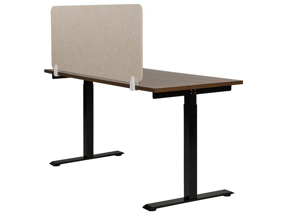 Desk Screen SPLIT 120 x 50 cm Beige_1022912