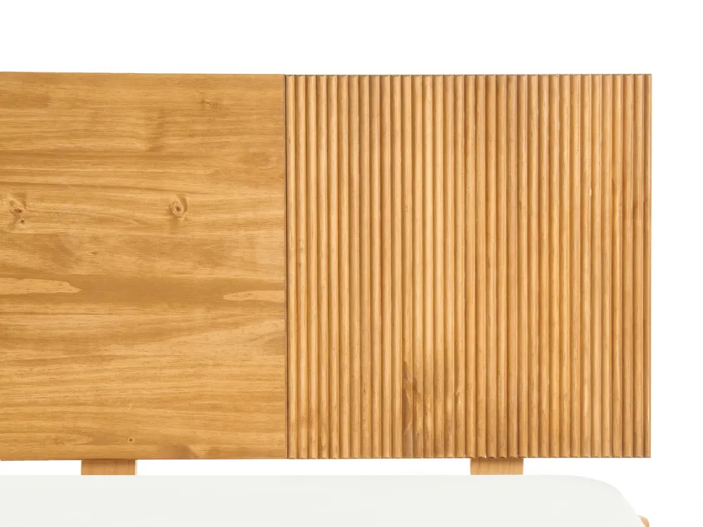 Bedroom Set Pine Wood FLAVIGNAC 160 x 200 cm (EU King Size) Light Brown_1118526