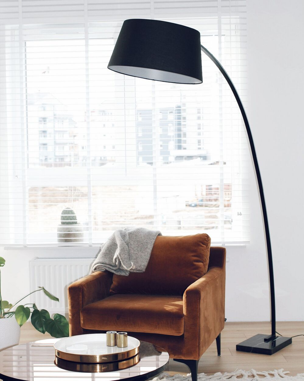 Floor Lamp BENUE Metal Black Beliani