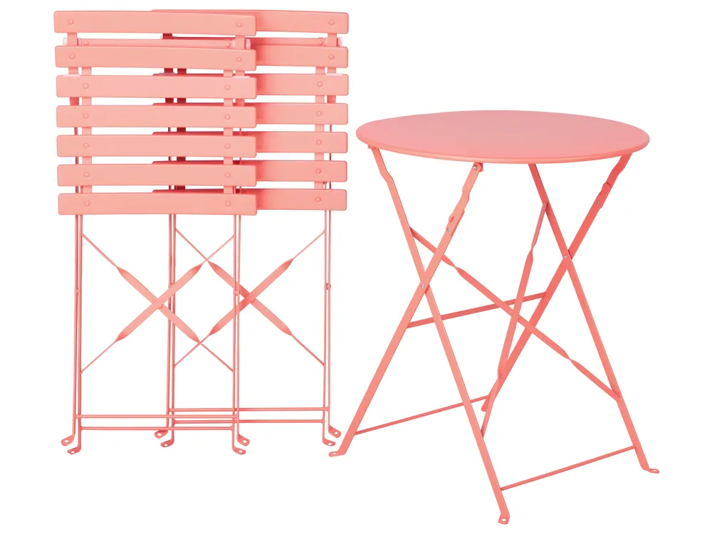 Bistro Set Folding FIORI Metal Coral_879164