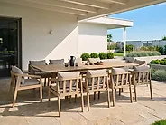 Garden Dining Set 10 Seater TOSCANELLA with Cushions Certified Acacia Wood Light Brown_1165257