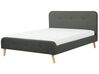 Sivá čalúnená posteľ 180 x 200 cm RENNES_707995