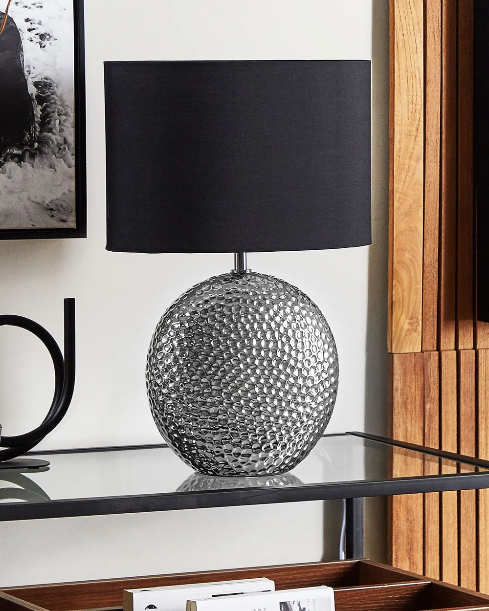 Table Lamp NASVA Ceramic Silver_853965