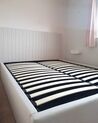 Čalouněná postel s úložným prostorem 160 x 200 cm béžová VION_920985