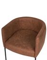 Fauteuil en similicuir marron MALMOS_931415