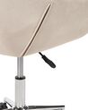 Silla de oficina de terciopelo beige LABELLE_934230