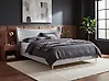 Cama Terciopelo CHALEIX 180 x 200 cm Gris claro