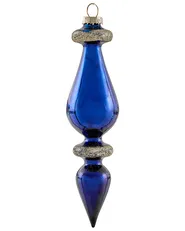 Set of 35 Baubles ICEDROP Glass Blue/ Gold_1028549