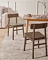Conjunto de 2 sillas de comedor GORRE Madera Marrón oscuro
