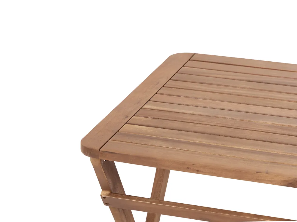 Garden Side Table PARAGGI 60 cm 60 cm Certified Acacia Wood Brown_928485