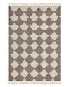 Cotton Area Rug 140 x 200 cm Brown and Beige SINOP_839718