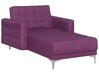 Fabric Chaise Lounge Purple ABERDEEN_737575