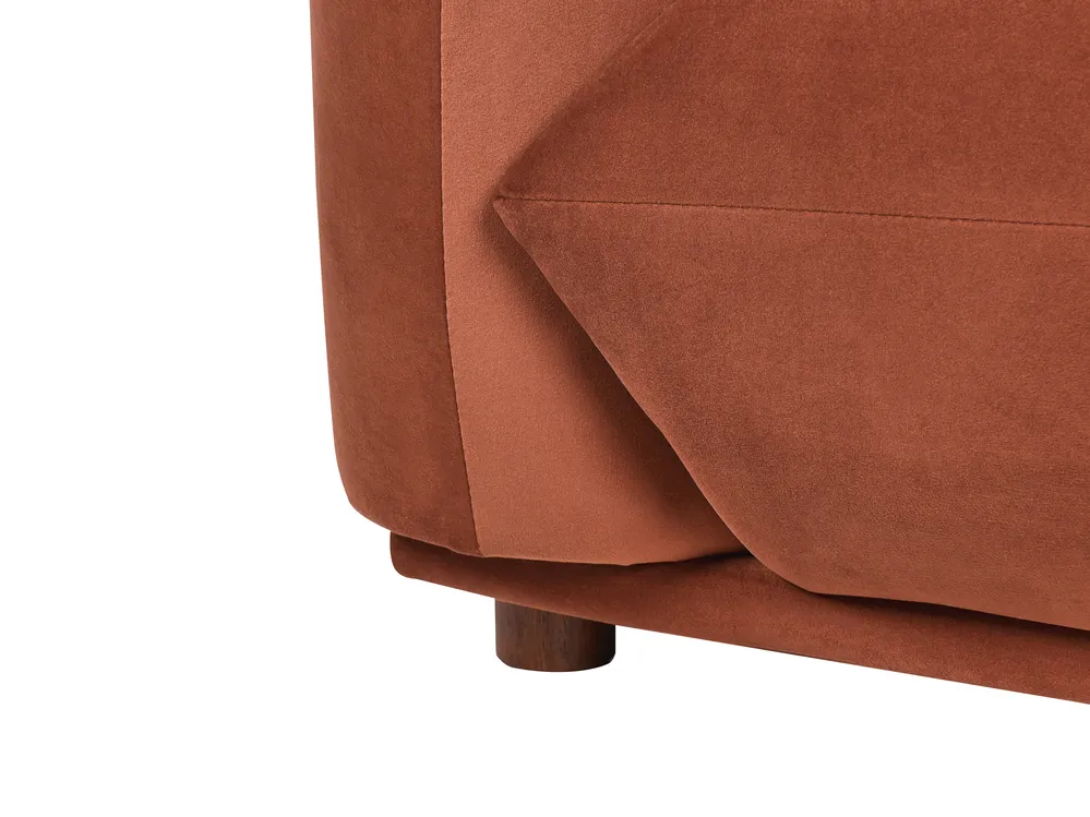 Sofa 3 Seater LUVOS Velvet Golden Brown_970480