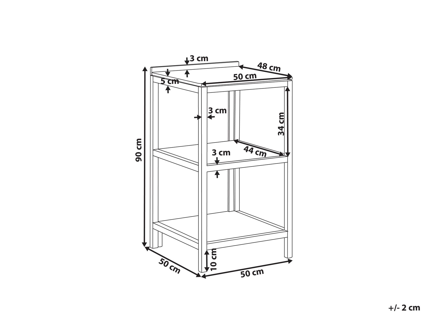 Садовый кухонный остров из акации 50 x 50 x 90 коричневый VENOSA_984212 Садовый кухонный остров из акации 50 x 50 x 90 коричневый VENOSA_984212