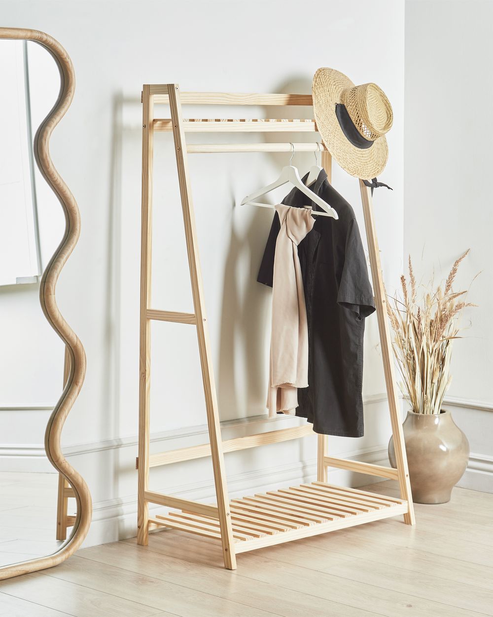 Wooden ladder clothes rack hotsell