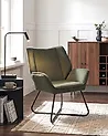 Sillón GRESSELA Terciopelo Verde oscuro