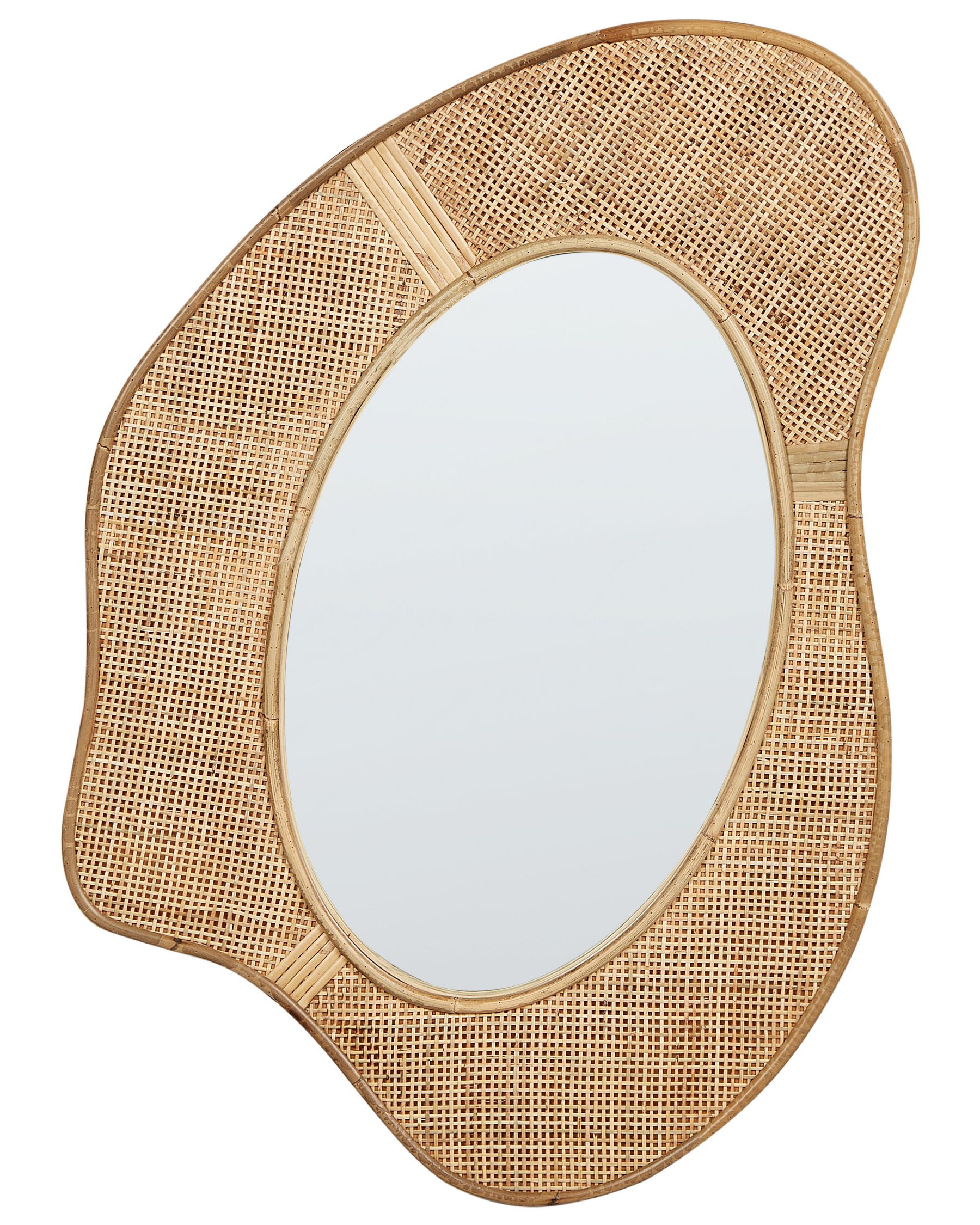 Rattan Wall Mirror 77 x 57 cm Natural DORNES_938213