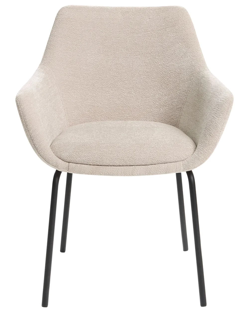 Set di 2 sedie da pranzo BOWDON Ciniglia Beige chiaro_1040042
