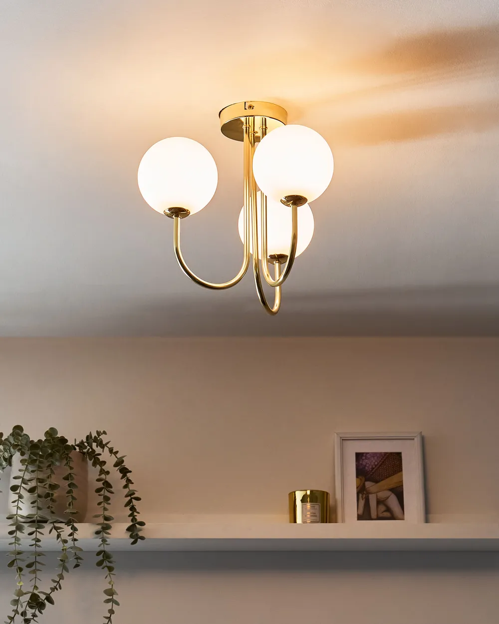 Lampa sufitowa SHIRE Szkło Biały