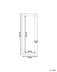 Lustro ścienne BLOSVILLE 58 cm 164 cm Drewno jodłowe Brązowy_997699