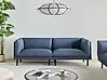 Sofa 3 Seater VORGOD Fabric Dark Blue