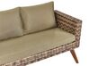 Lounge Set Rattan dunkelbraun 4-Sitzer Auflagen olivgrün VITTORIA_930729