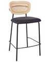 Lot de 2 chaises de bar en tissu noir MAYETTA_931913