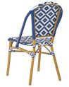 Lot de 4 chaises de jardin bleu et blanc RIFREDDO_798751
