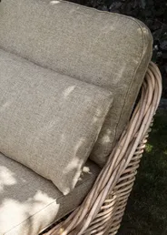 Leżak ogrodowy z poduszką BELSITO Rattan Naturalny_928033