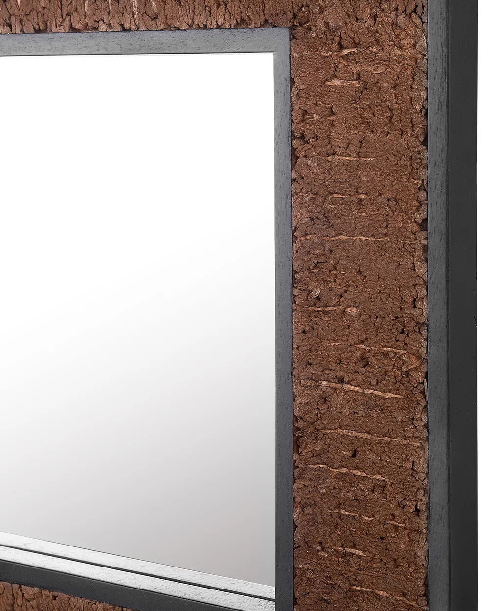 Wall Mirror BOISE 60 cm 60 cm Teak Wood Dark Brown_759118