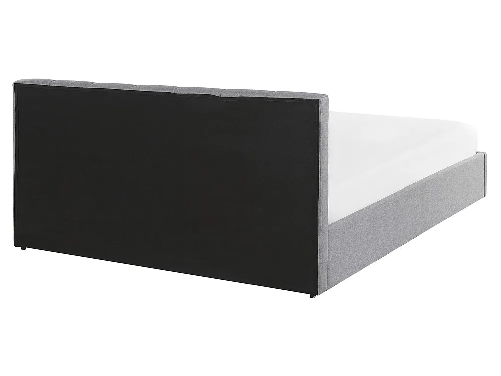Lit ottoman DREUX Tissu Gris clair 160 x 200 cm_793229