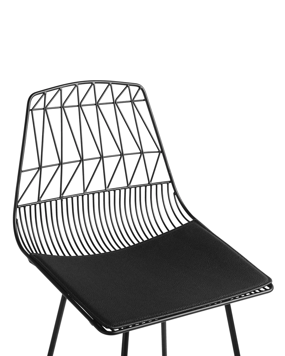 Set of 2 Bar Chairs PRESTON Metal Black_743213