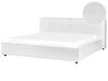 Boucle EU Super King Size Bed White LINARDS_933733