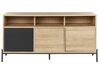 3 Door Sideboard Light Wood and Grey MOINES_860557