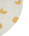 Pyöreä matto puuvilla vaalea beige ⌀ 140 cm LOTI_903860