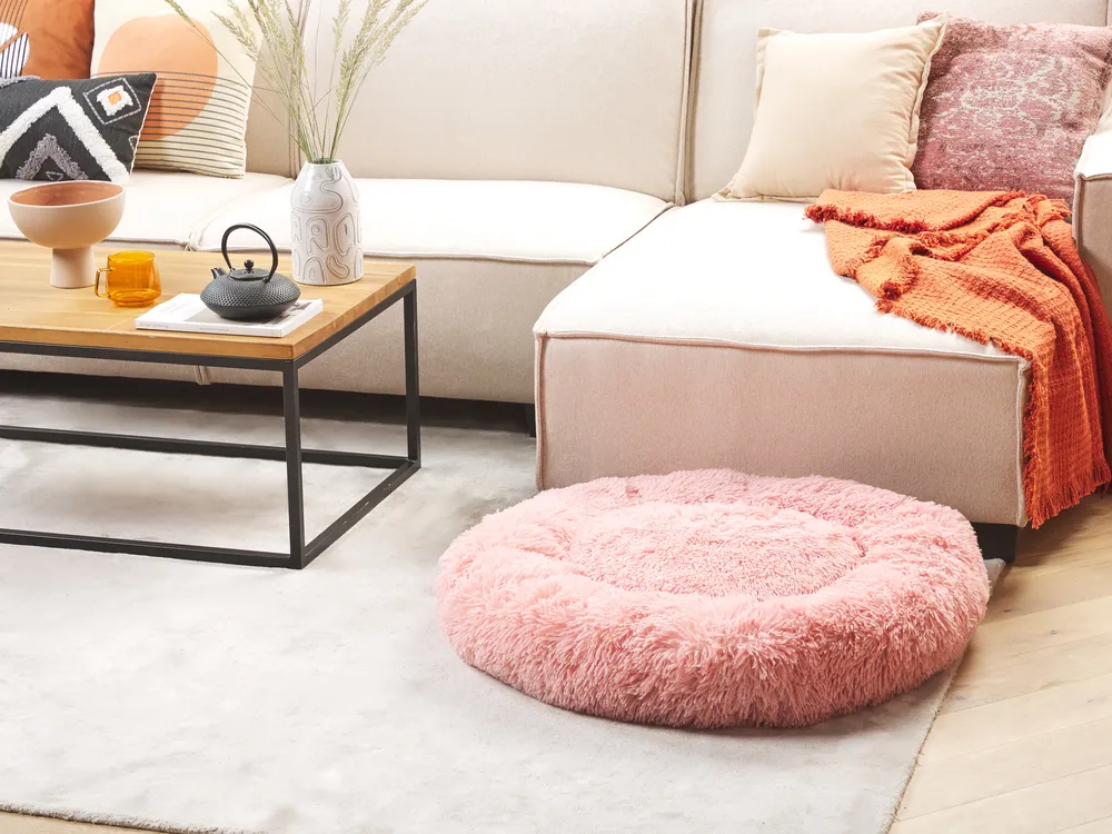 Pet Bed KULU Faux Fur Pink_826561