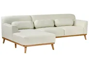 Corner Sofa 3 Seater SIMOS Fabric Off-White Right Hand_927981